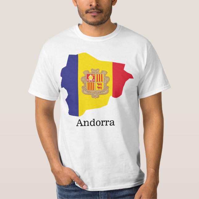 T-shirt Drapeaux et pays Andorre (Devant)