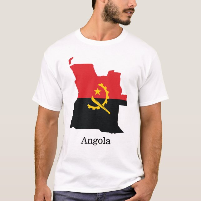T-shirt Drapeaux et pays Angola (Devant)