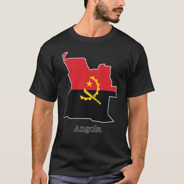 T-shirt Drapeaux et pays Angola (Devant)