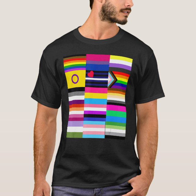 T-shirt Drapeaux gay pride Rainbow Word Design (Devant)