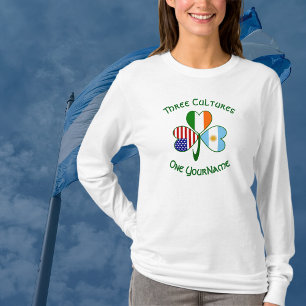 T-shirt Drapeaux irlandais américains argentins Trèfle Per