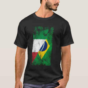 T-shirt Drapeaux Italie Brésil - Italie Brésil