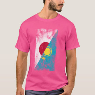 T-shirt Drapeaux Japon Kazakhstan - Japonais Kazakh, Kazak
