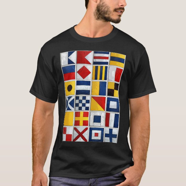 T-shirt drapeaux maritimes (Devant)