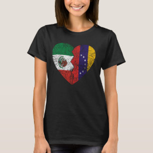 T-shirt Drapeaux mexicains vénézuéliens Coeur Mexique Vene