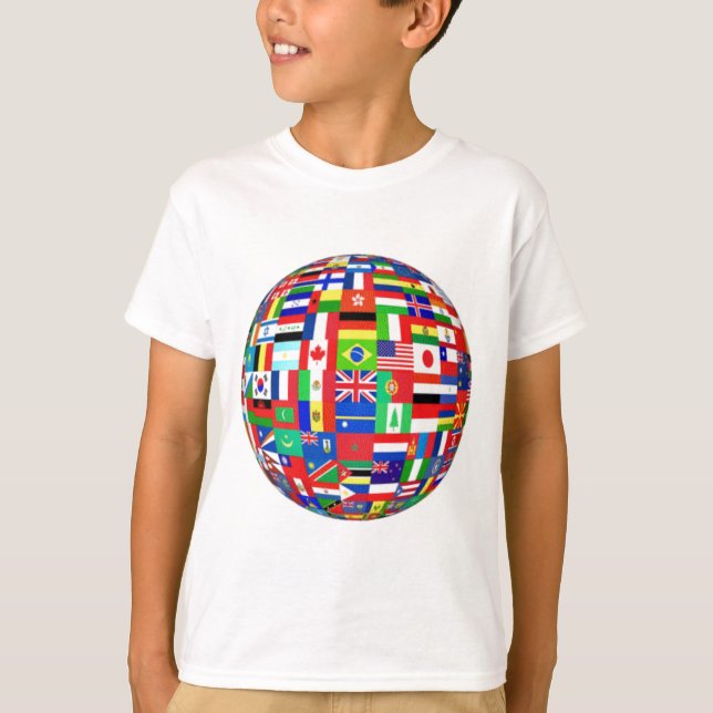 T-SHIRT DRAPEAUX MONDIAUX (Devant)