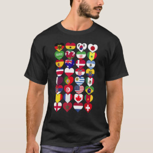 T-shirt Drapeaux mondiaux Pays du monde International