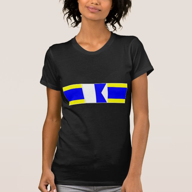 T-shirt drapeaux nautiques de papa (Devant)