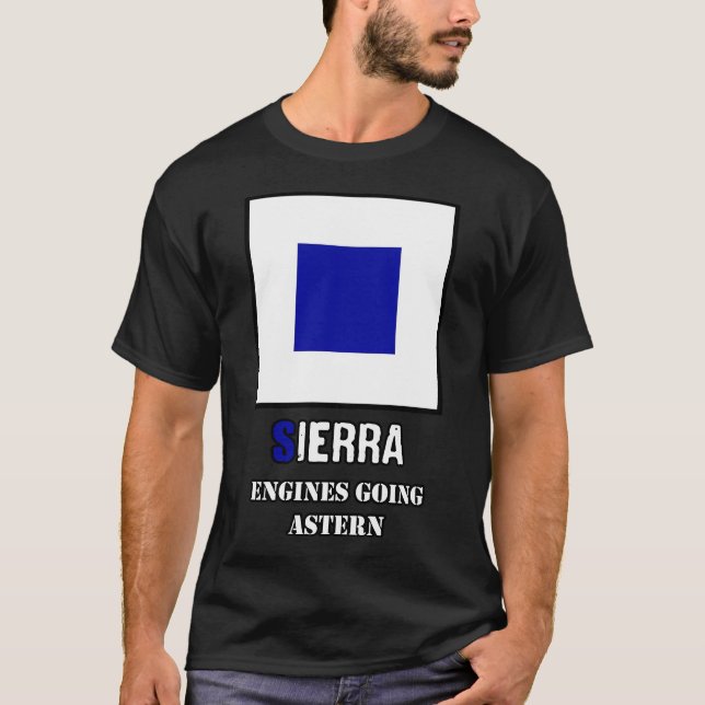T-shirt drapeaux nautiques Sierra (Devant)