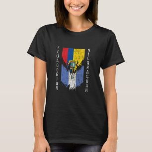 T-shirt Drapeaux nicaraguayens équatoriens arrachés Equate