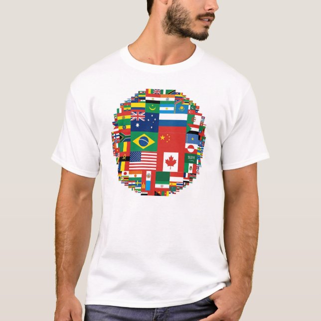 T-shirt Drapeaux par zone terrestre (Devant)