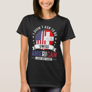 T-shirt Drapeaux pays Suisse Américain Fierté Suisse F