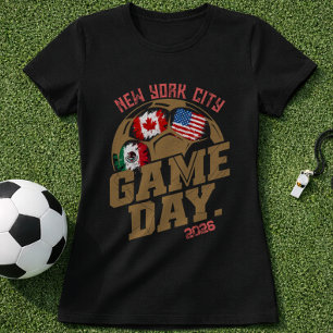 T-shirt Drapeaux personnalisés de la ville de soccer & nom