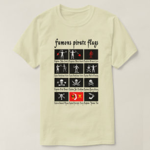 T-shirt Drapeaux pirates célèbres