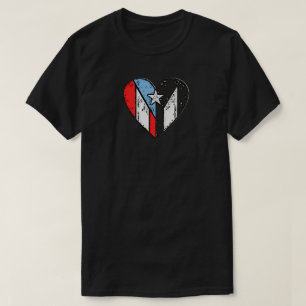 T-shirt Drapeaux portoricains   Boricua Heart, Porto Rico