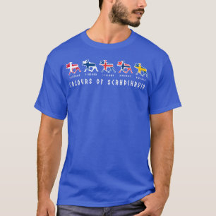 T-shirt Drapeaux Scandinavie Élan Couleurs Suède amis