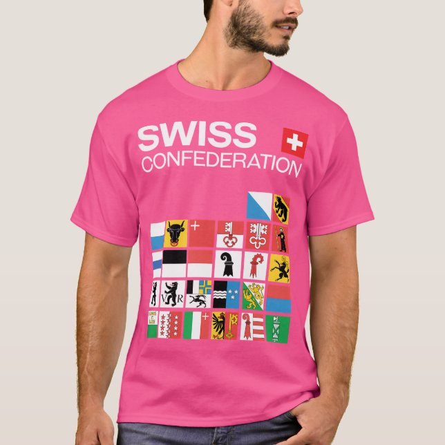 T-shirt Drapeaux suisses (Devant)