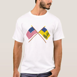 T-shirt Drapeaux US et Bucks of America croisés