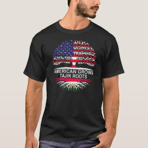 T-shirt Drapeaux USA & Tadjikistan Racines tadjiks américa