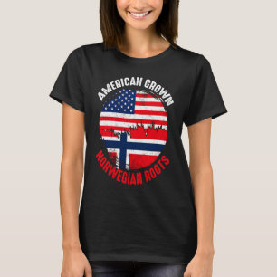 T-shirt Drapeaux Vintage à Racines Norvégiennes Cultivées