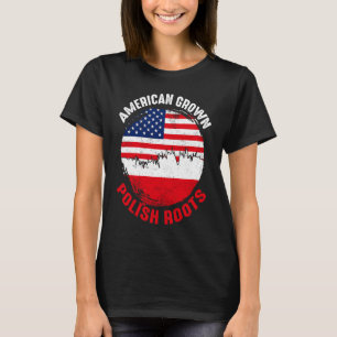 T-shirt Drapeaux Vintage à racines polonaises cultivées en