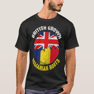 T-shirt Drapeaux Vintage pour Hommes à Racines Roumaines N