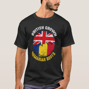 T-shirt Drapeaux Vintage pour Hommes à Racines Roumaines N