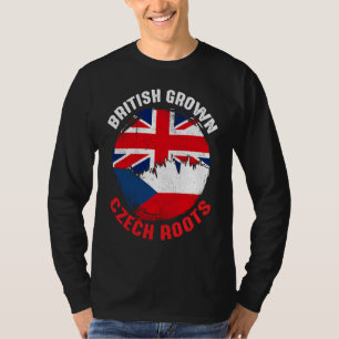 T-shirt Drapeaux Vintage pour Hommes à Racines Tchèques Né