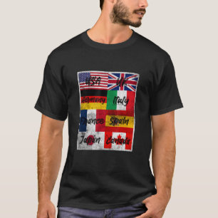 T-shirt Drapeaux Vintages rétros du graphique Illustration