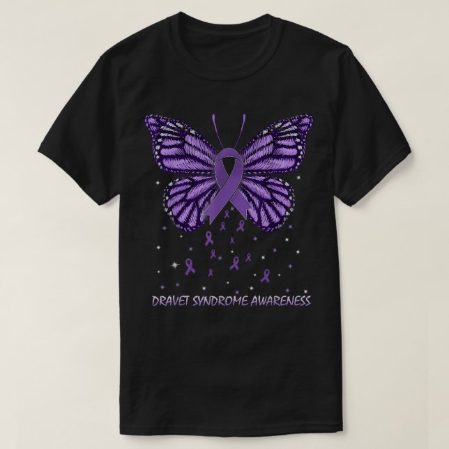 T-shirt Dravet Syndrome Awareness Butterfly  (Design devant)