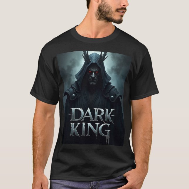 T-shirt Draw logo gaming with text"Dark King" (Devant)