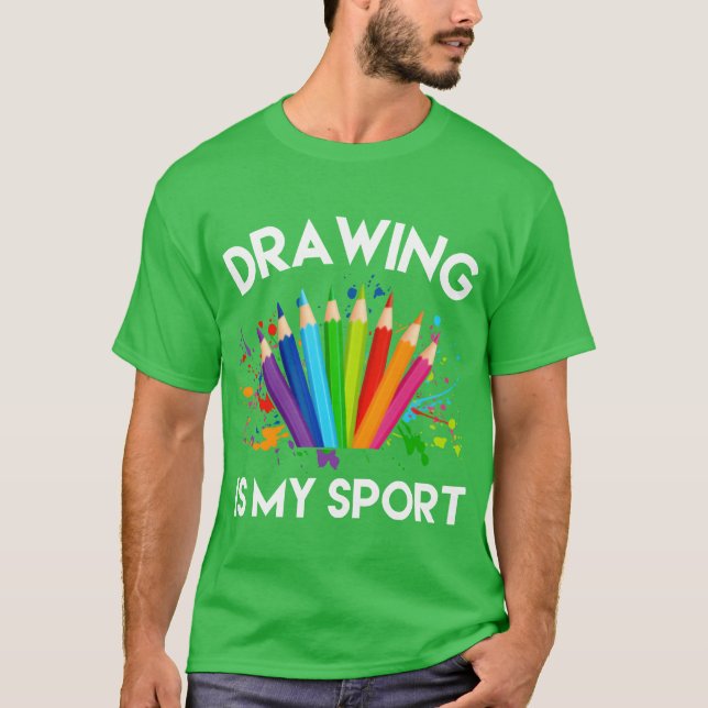 T-shirt drawing is my sport girl (Devant)