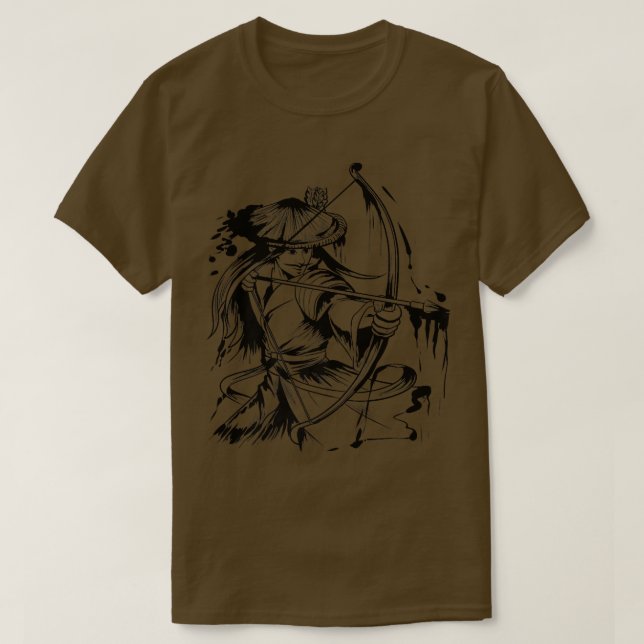 T-shirt Drawing noir japonais (2) (Design devant)