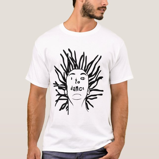 T-shirt Dreadlocks ICameToDance.com font face à la pièce (Devant)