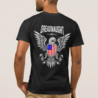 T-shirt Dreadnaught Eagle Drapeau (couleur) Logo