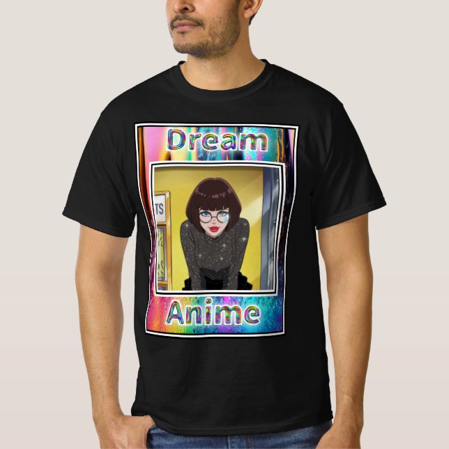 T-shirt Dream Anime du commis de défilement (Devant)