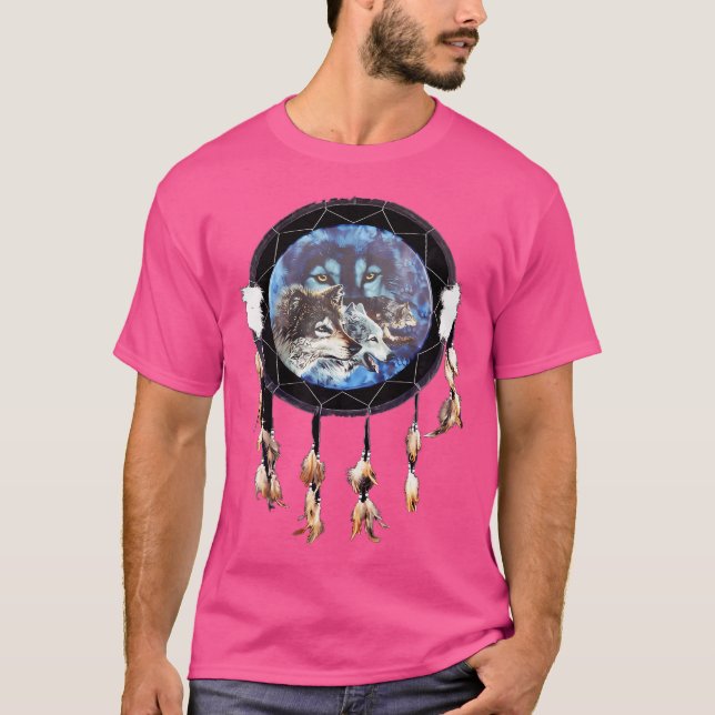 T-shirt Dream Catcher Wolf (Devant)