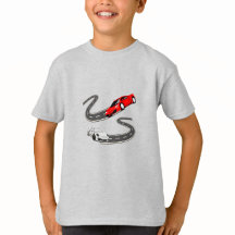 Dream Drive Kids Tee | Golden Car Print | Cool Blu