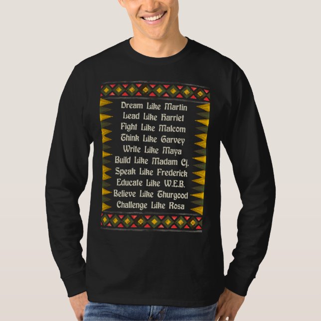 T-shirt Dream Like Martin African Americans Black History (Devant)
