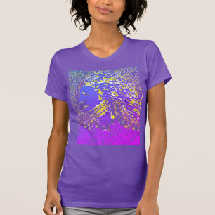 T-shirt "Dreamer Girl" dans Magenta Purple-blue Gold Desig