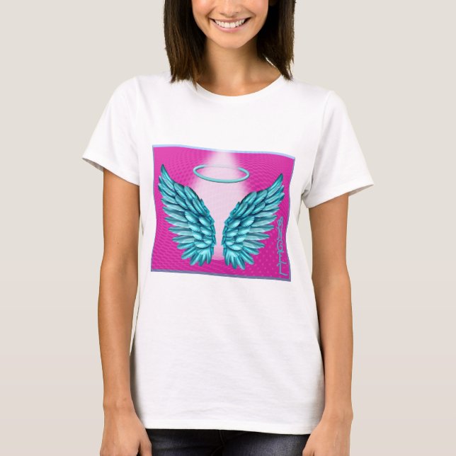 T-shirt "Dreamlike Angelic Wings and Halo" (Devant)