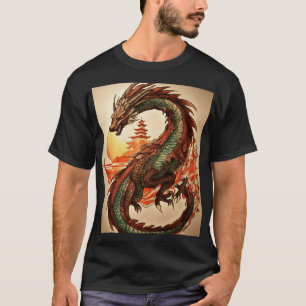 T-shirt "Dreamscape Dragon Whimsical : Watercolor Wash T-S