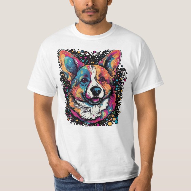 T-shirt Dreamscape : Ethereal Welsh Corgi Surrealist Digit (Devant)