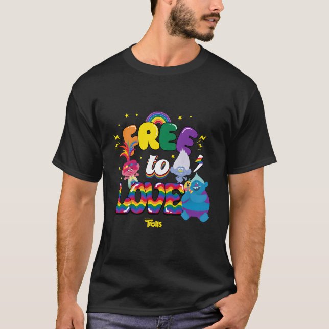 T-shirt Dreamworks Trolls Libres D'Aimer (Devant)