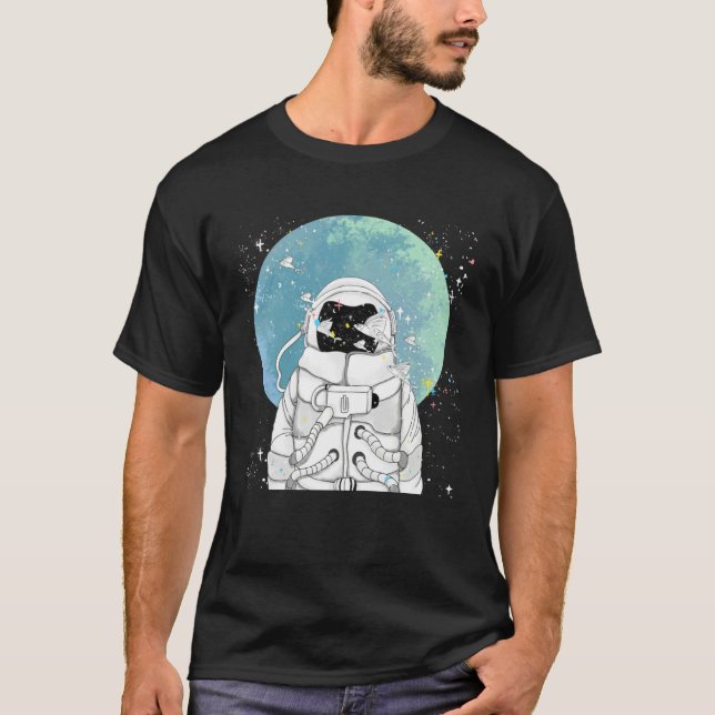 T-shirt Dreamy Astronaut Rocket Space Travel Blast Off Men (Devant)