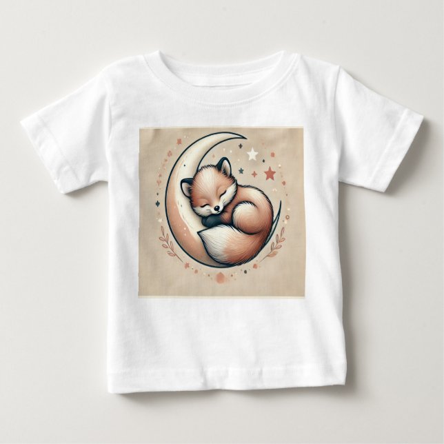 T-shirt Dreamy Baby Fox - Parfait pour les petits (Devant)