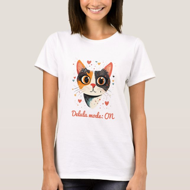 T-shirt Dreamy Cat - Mode Delulu activé (Devant)