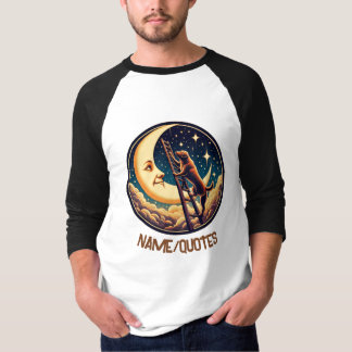 T-shirt Dreamy Moon & Dog Climbing Ladder