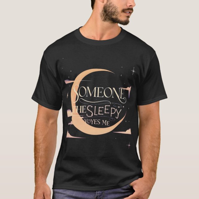T-shirt Dreamy Moon & Stars - Quelqu'Un Qui Joue En Sommei (Devant)