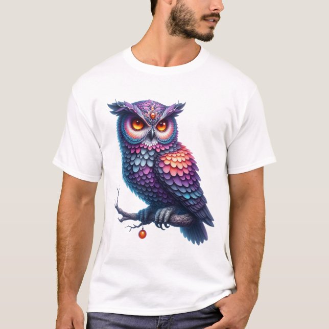 T-shirt Dreamy Owl Magic Halloween day (Devant)